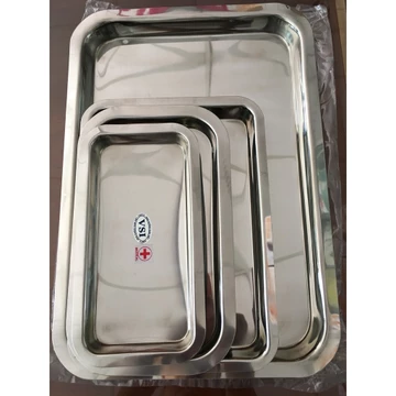 Khay inox y tế, khay đếm thuốc nhiều size lớn, nhỏ (Khay đúc)