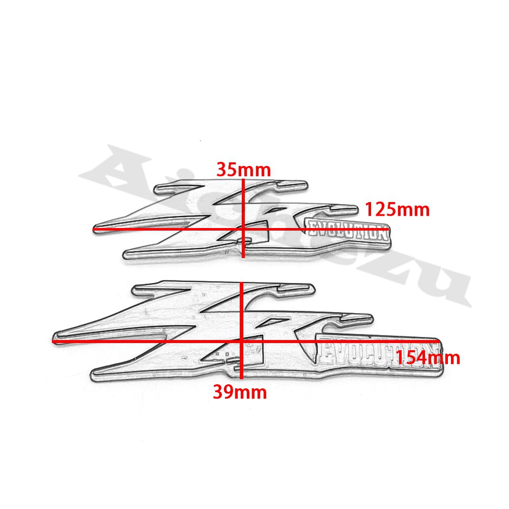 Acz Xe Máy 3D Stereo Dán Đề Can Xe Tay Ga Thân Fairing Xanh Dương / Chrome Miếng Dán Cho Yamaha JOG ZR Evolution