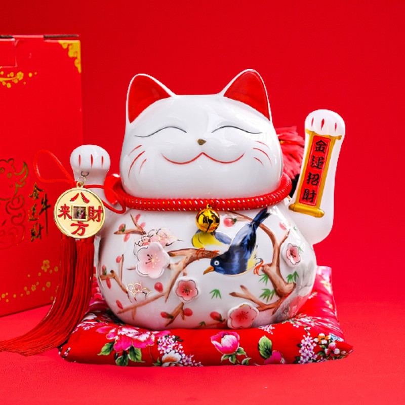 Mèo Thần Tài, Mèo May Mắn Maneki Neko hoa may mang lại may mắn cho ...