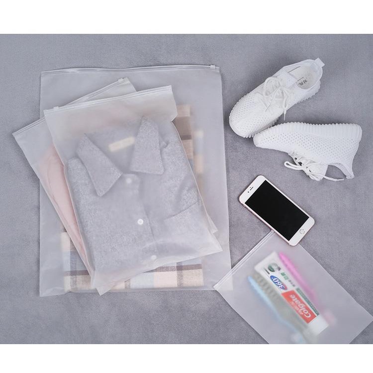 Túi chống thấm zip dẻo trắng sữa combo 5 size tiện ích M.E.N (SIÊU RẺ)