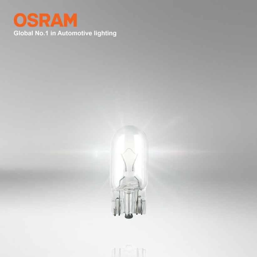 Combo 2 Bóng Đèn Chân Ghim Nhỏ 1 Tim Halogen OSRAM Original Dùng Cho Xe Ô Tô Xe Hơi Chân T10 W5W 12V 5W 2825-02B - 50LM