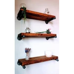 [GIÁ GỐC] kệ gỗ treo tường -  kệ ống nước kệ sách decor bằng ống săt bền đẹp trang trí nhà và quán cafe sáng tạo — ảnh 2