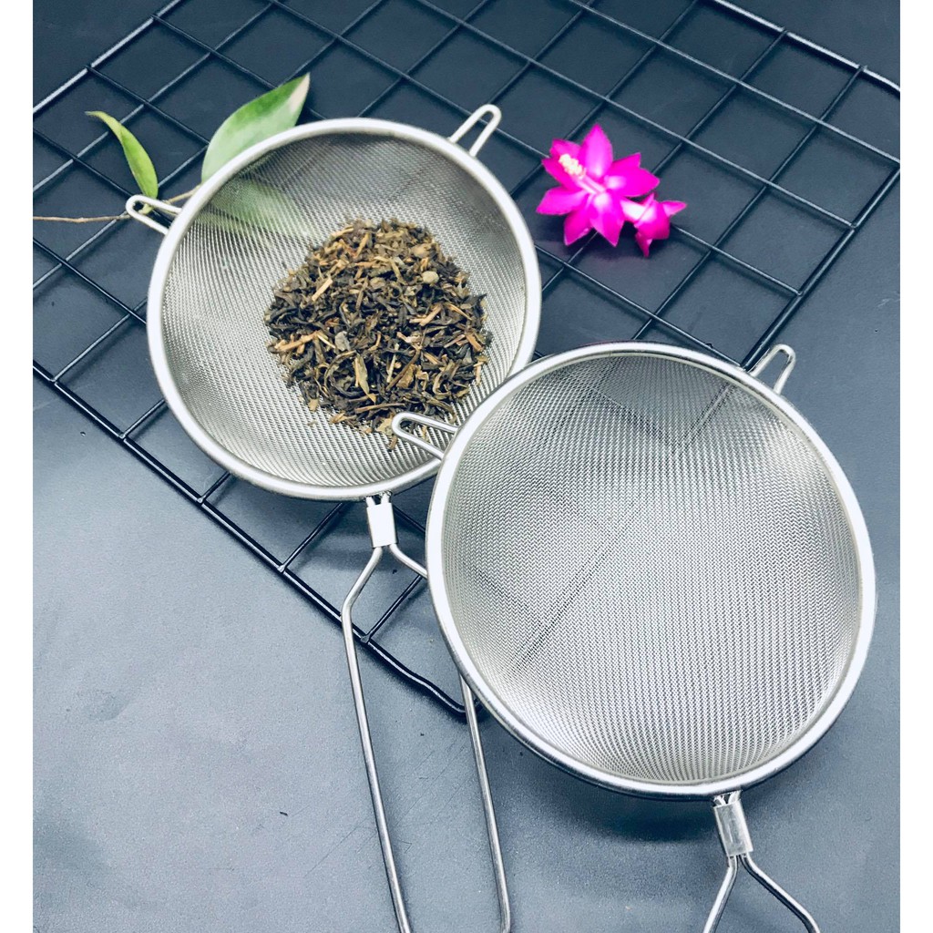lọc lưới inox có cán 14cm,dây lọc mịn, rây lọc bột | Shopee Việt Nam
