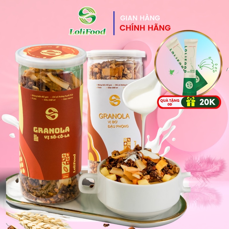 Granola Vị Socola Bổ Sung Dưỡng Chất Lolifood Cho Người Tăng, Giảm Cân ...