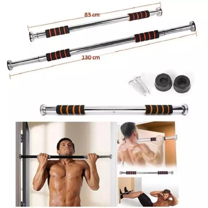 Ảnh Thanh Tập Xà Đơn Treo Tường Gắn Cửa Nhiều Cỡ Từ 62-120cm Tùy Chỉnh Tập Gym Tập Thể Thao Chính Hãng Amalife 1