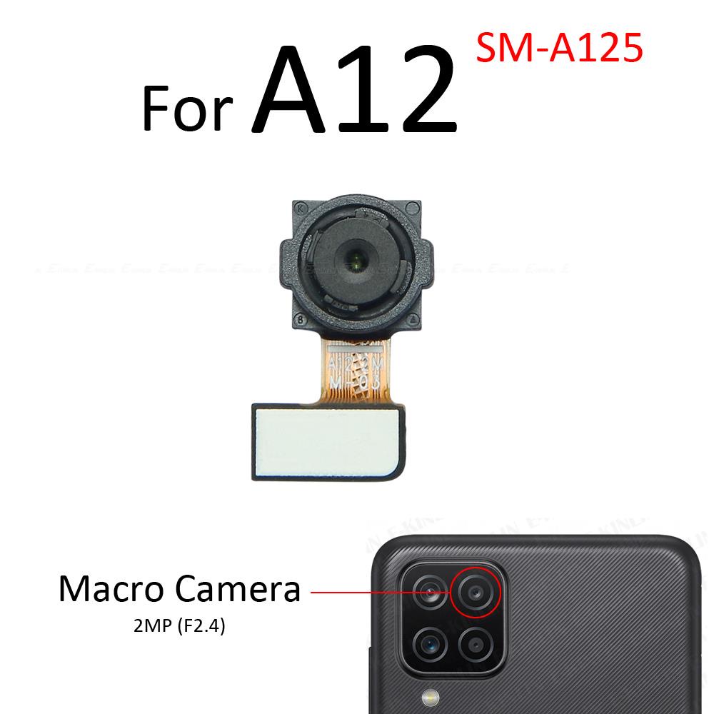 Mặt Trước Selfie Mặt Sau Chính Telephoto Macro Độ Sâu Siêu Rộng Camera Dành Cho Samsung Galaxy A12 A22 4G 5G A125 A225 A226 Cáp Mềm Thay Thế Các Bộ Phận