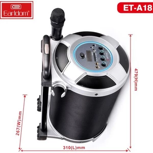 Loa Bluetooth kèm Mic karaoke âm Bass siêu sâu Pin khủng chân kéo thuận tiện di chuyển Earldom ET-A18