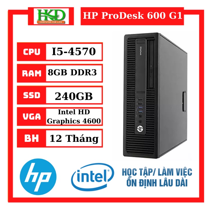Máy Tính Đồng Bộ HP ProDesk 600 G1: Core i5 4570, Ram 8Gb, SSD ...