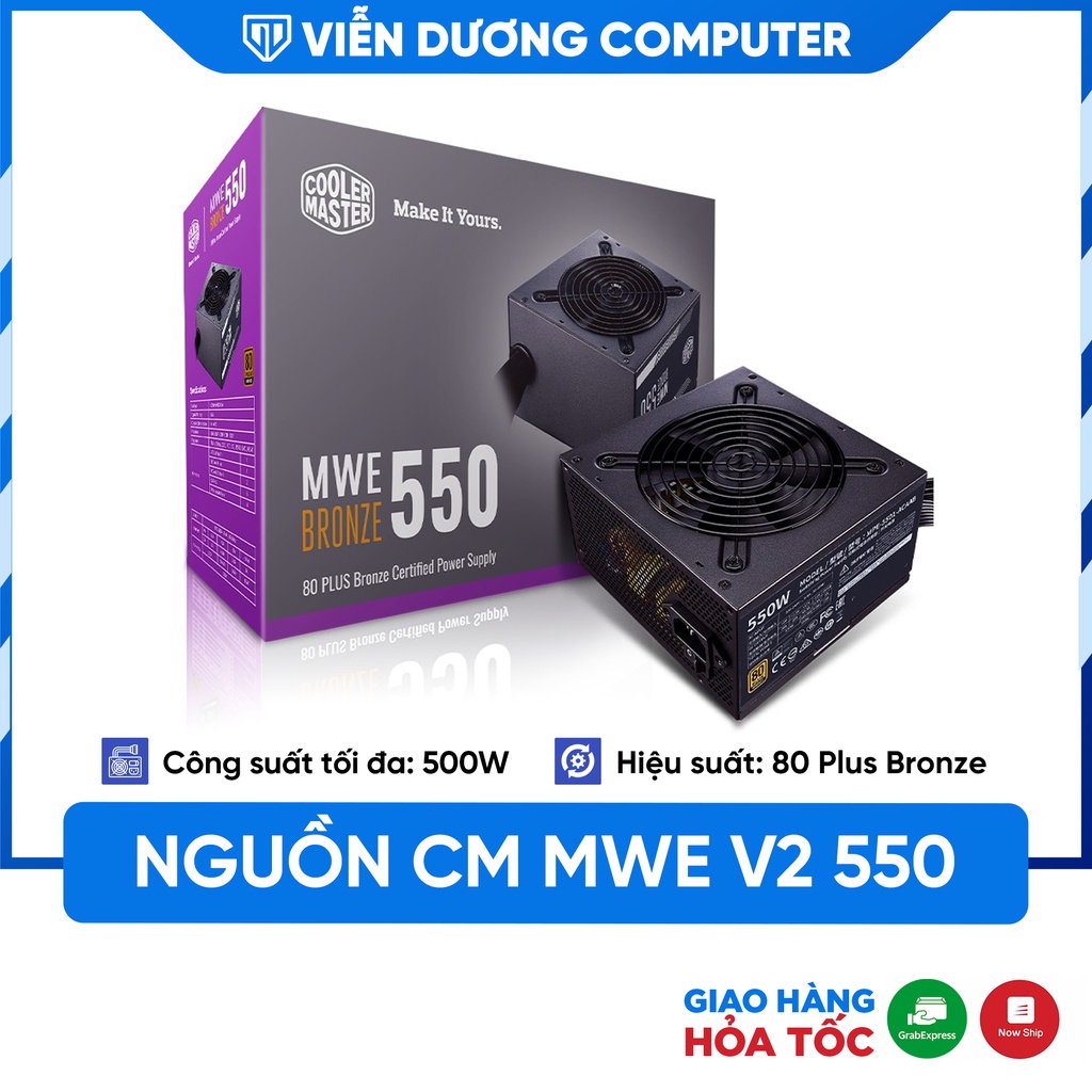 Nguồn Máy Tính Cooler Master MWE V2 230V 550 550W Plus Bronze Bảo Hành ...