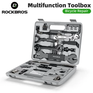 Rockbros Hộp Dụng Cụ Sửa Chữa Xe Đạp Chuyên Nghiệp, Bao Gồm Ratchet, Cờ Lê, Ổ Cắm và Bộ Tua Vít