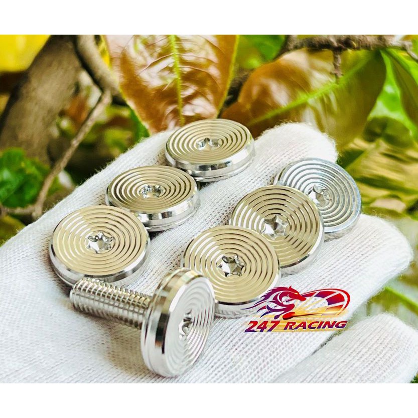 Ốc Salaya THÁI TH Inox 304 phi 24 6li15 Đầu Dù Lớn gắn dàn áo xe máy rất đẹp hàng mới 2022 CNC Nguyên Khối