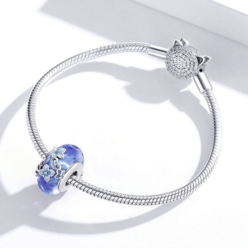 Hạt phụ kiện Bamoer Bsc390 bằng bạc 925 khảm đá zircon dòng khu vườn thần tiên làm vòng đeo tay DIY quà tặng đám cưới