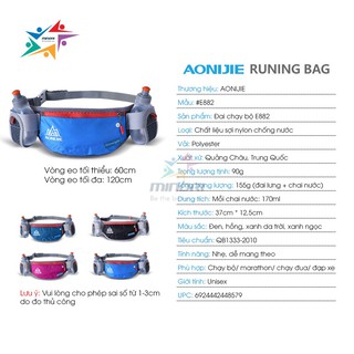 Đai Chạy Bộ Túi Đeo Hông  Đựng Điện Thoại Thể Thao Aonijie E882 Ngăn Rộng - Minori Store
