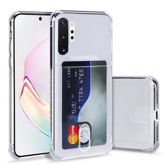 Ốp Điện Thoại TPU Túi Khí Trong Suốt Có Ngăn Đựng Thẻ Cho Samsung Galaxy S10 5G S9 Plus A90 5G Note10 Plus A70
