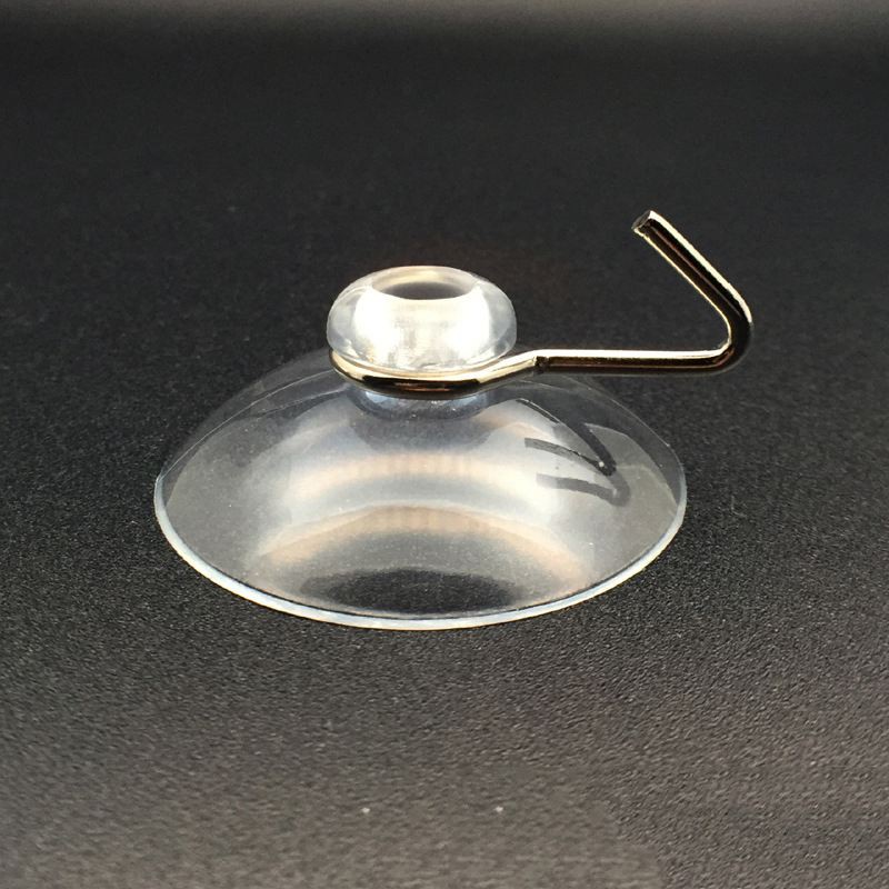 10 Móc treo có giác hút dán cửa kính trong suốt 32mm