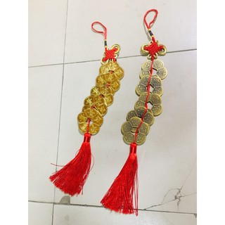 Dây đồng hoa mai ngũ phúc loại to 6cm vật phẩm phong thuỷ hút tài lộc