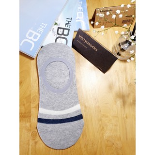 [MUA 2 TẶNG 1]Tất vớ lười nam sọc ngang cotton nhiều màu Kikiya cao cấp Hàn Quốc M-N-003 (Chính Hãng)