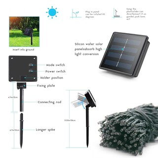 Đèn dây năng lượng mặt trời 7M 12M 22M Đèn LED dây đèn cổ tích Đèn ngoài trời chống nước Giáng sinh Trang trí tiệc