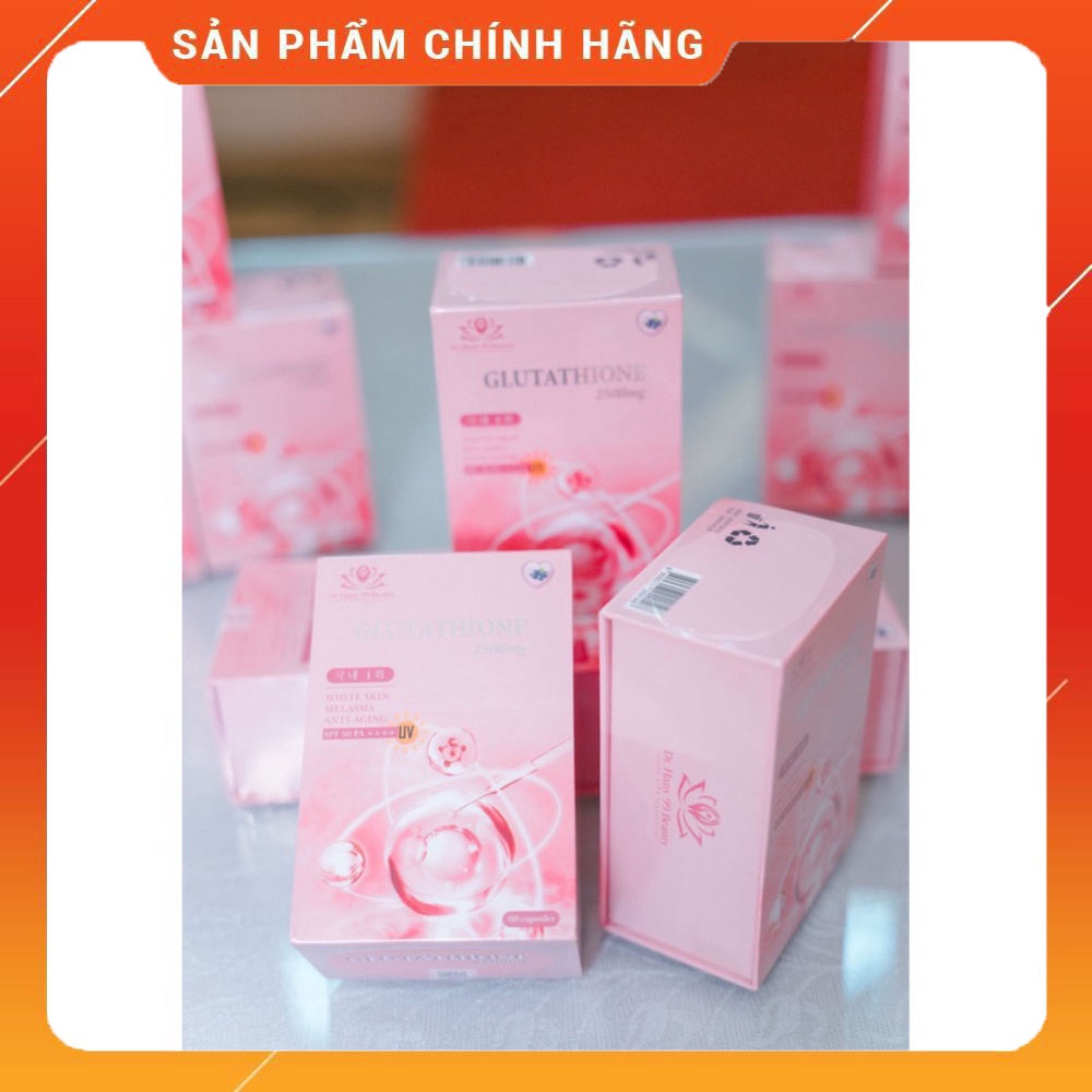 glutathione 2500mg hàn quốc Viên uống Glutathione 2500mg Dr.Hany 99 Beauty hộp 60v nhập khẩu Hàn Quốc  giúp trắng da, hủy nám, cân bằng nội tiết