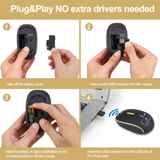 Chuột không dây 2.4G Kèm Đầu Nhận USB Type-C