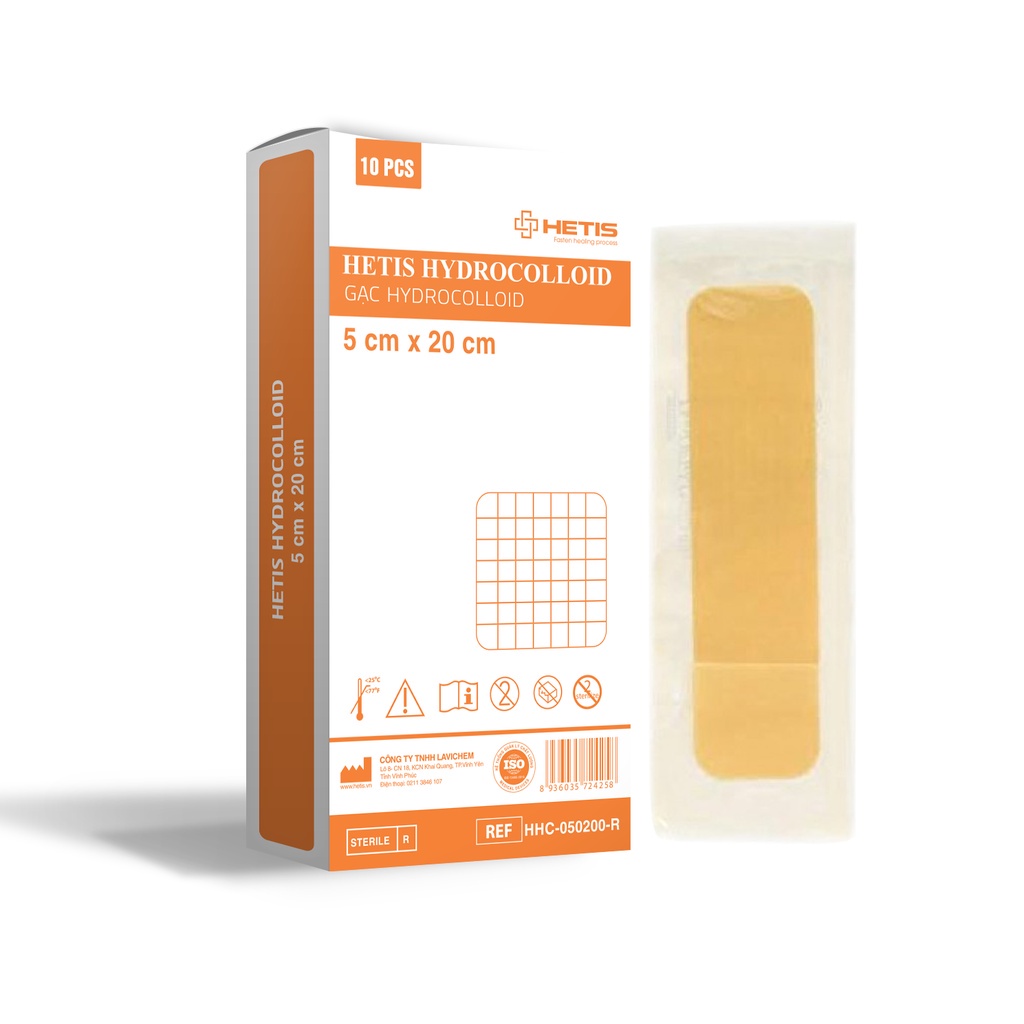Mô tả Miếng Dán Mụn, Vết Thương ALFASEPT HETIS HYDROCOLLOID Giúp Thấm hút Dịch, Loại Bỏ Những Mô Chết, Ngăn Ngừa Sẹo - 1