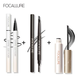 Set trang điểm mắt FOCALLURE gồm kẻ mắt nét mỏng + chì kẻ mày lâu trôi + mascara chống nước