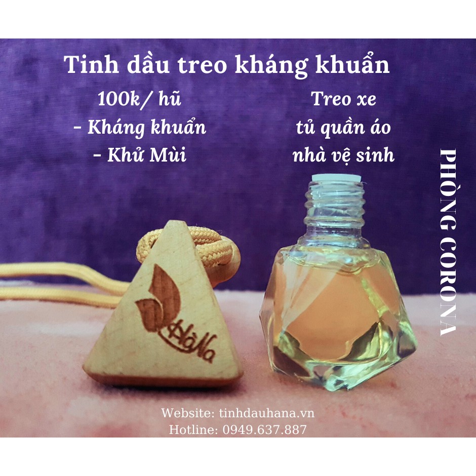 Tinh Dầu Treo Hương Thảo - Tinh Dầu Hà Na - Khử mùi ẩm mốc nhà vệ sinh, tủ quần áo, xe ô tô
