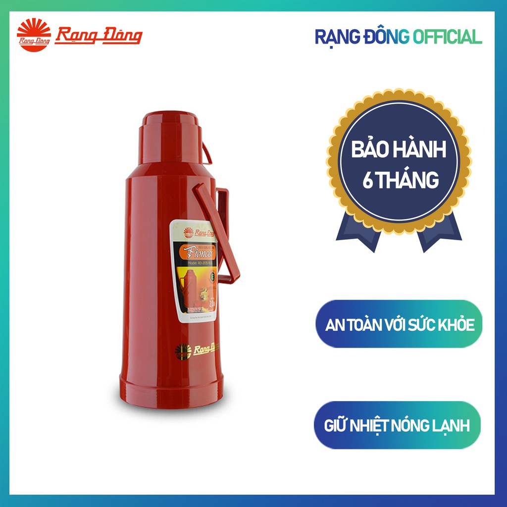 Ảnh Phích Đựng Nước, Phích Giữ Nhiệt 2 Lít Vỏ nhựa RẠNG ĐÔNG Model: RD 2035 N1.E 3