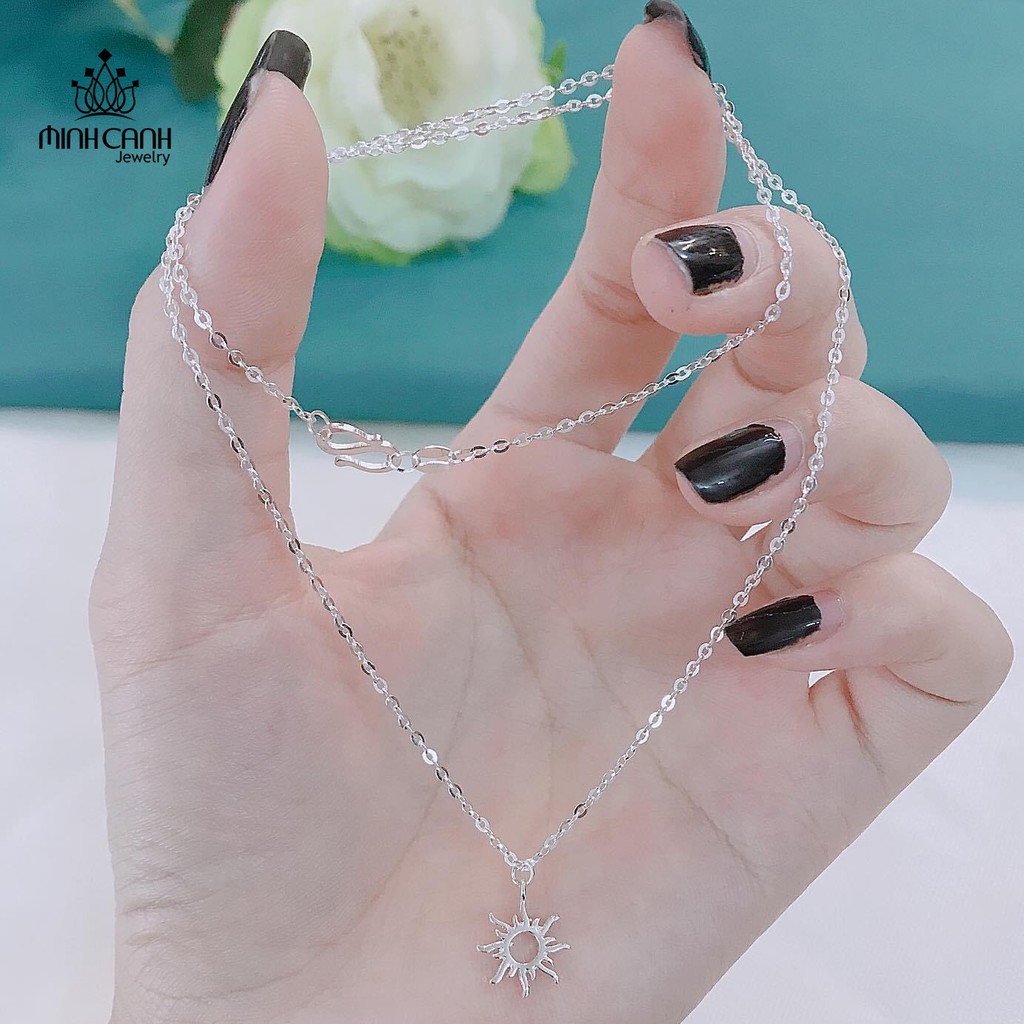 Ảnh Dây Chuyền Bạc Ta Hình Mặt Trời - Minh Canh Jewelry 3