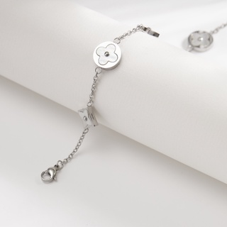 Vòng tay nữ LAMY Four Leaf Flower Bracelet Silver 2020