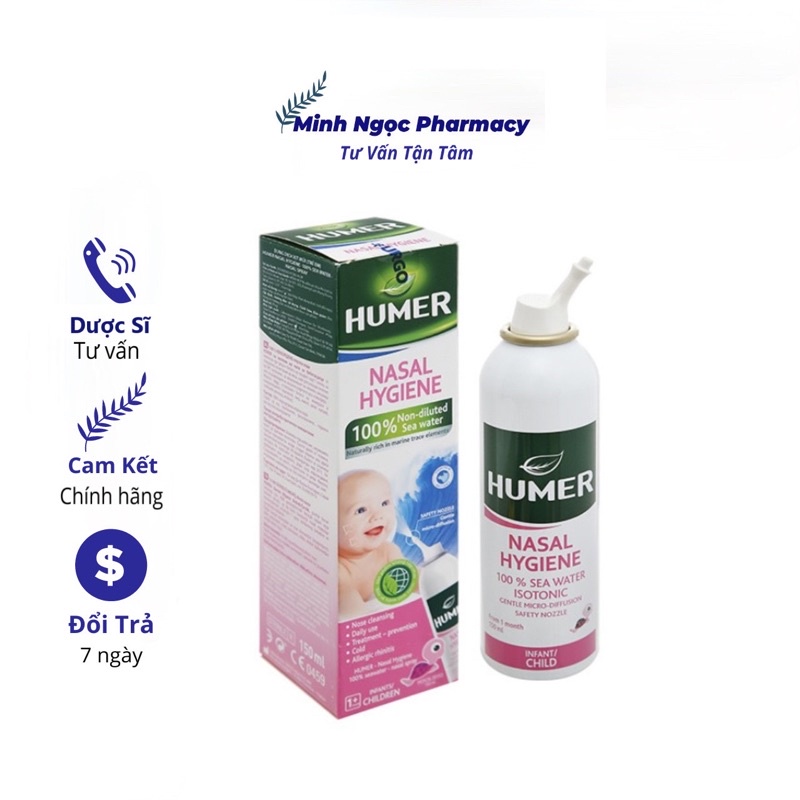 Xịt muối biển vệ sinh mũi trẻ Humer 150 Infants Children 150m | Shopee ...