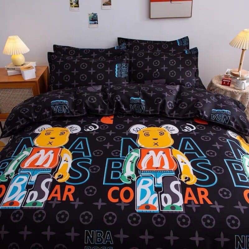[ Thanh lý ] Bộ vỏ chăn ga giường và 2 vỏ gối 5 món cotton poly cao cấp hàng loại 1