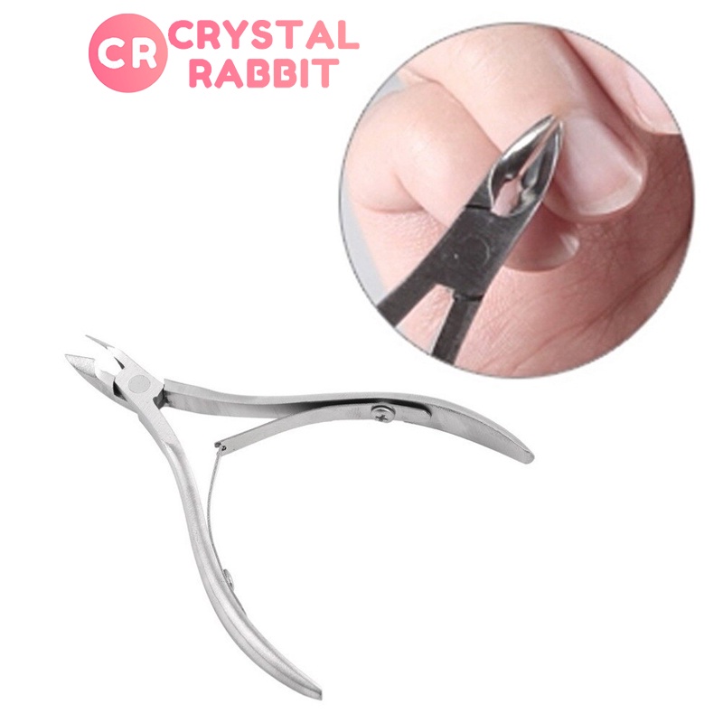 Kềm Cắt Móng Tay Da Bằng Thép Không Gỉ Có Tay Cầm Màu Bạc Rất Sắc  