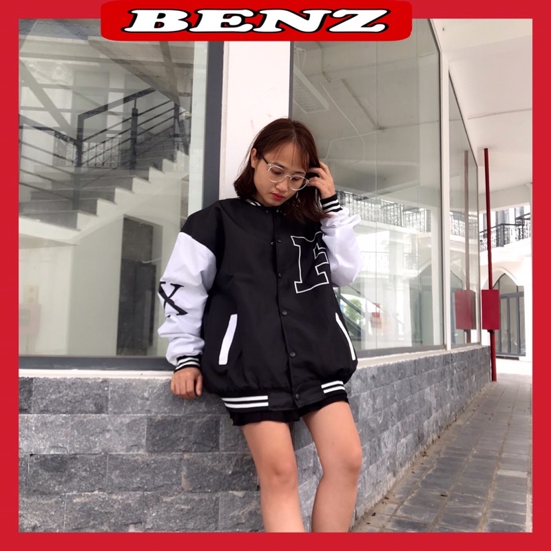Áo khoác dù bomber nam nữ in hình chữ F áo gió 2 lớp Fom rộng unisex oversize đến 70kg chất vải mero sịn mềm mịn AT 7689