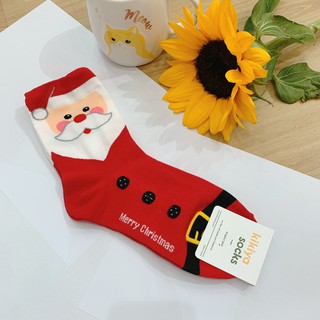 [MUA 2 TẶNG 1]Tất vớ dài Noel Giáng sinh cute Kikiya cao cấp Hàn Quốc W-C-145 (Chính Hãng)