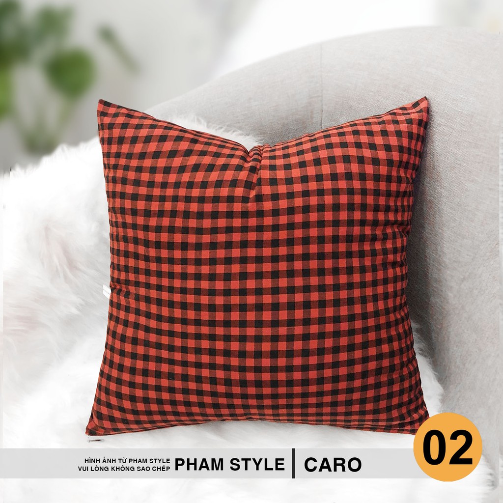 Vỏ Gối Sofa Trang Trí CARO PHAM STYLE (45cmx45cm) | Shopee Việt Nam