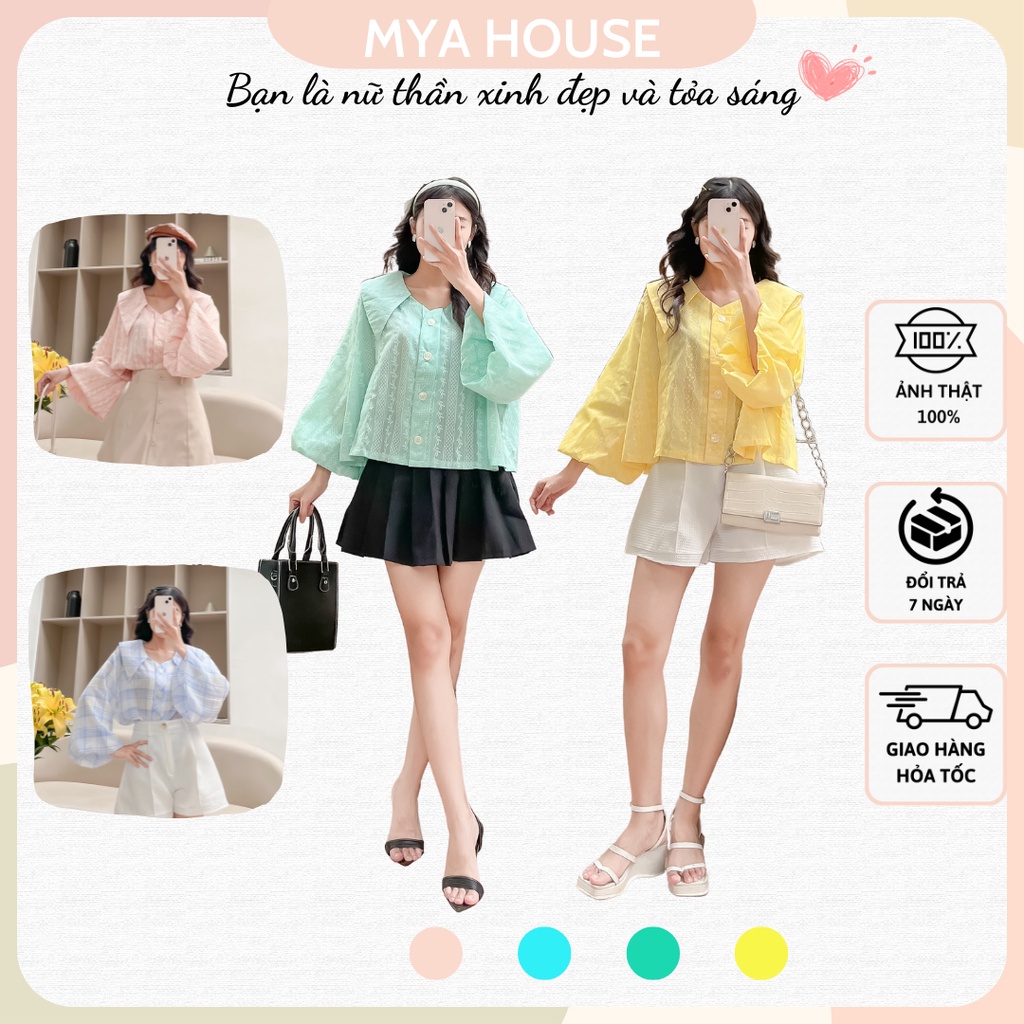 Áo kiểu tay phồng nhiều màu xinh xắn LiLy shirt