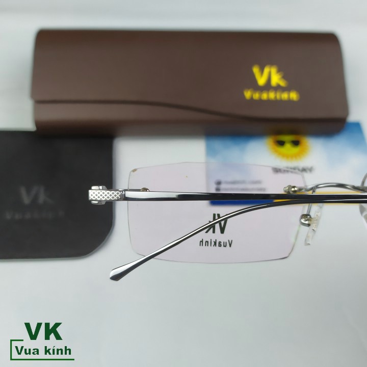 Gọng kính cận khoan không viền titan VK70