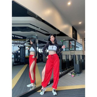 [EMMA] Áo Tập Gym Nữ Thể Thao [CROPTOP] Lưới Khoét Ngực Có Mũ Cá Tính [ĐỒ TẬP]