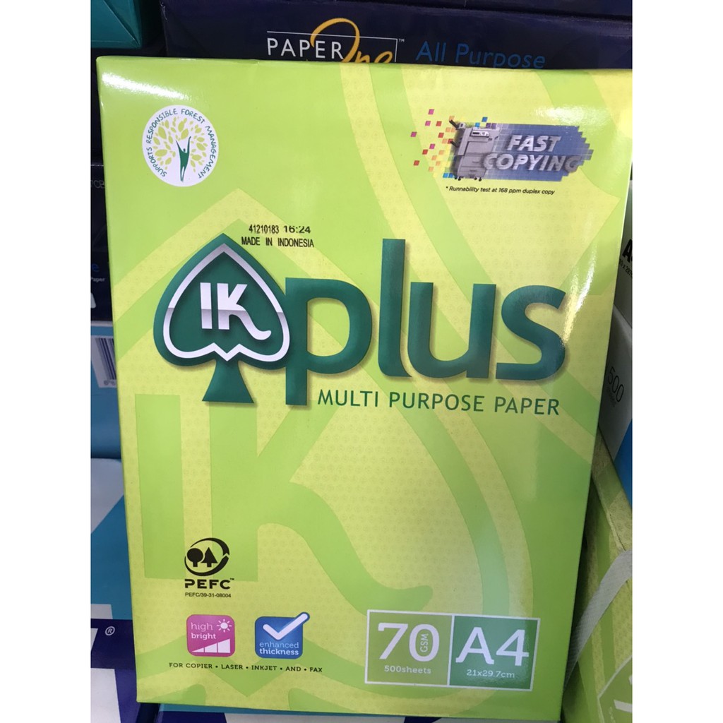 Giấy A4 IK Plus 70gsm, Giấy In, Giấy Photocopy (Chính Hãng - Nhập Indo ...