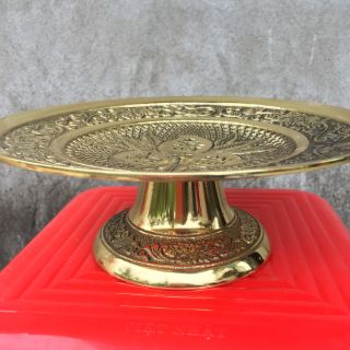 Mâm Bồng Chữ Thọ 20cm Mâm Quả Đào 18cm Bằng Đồng