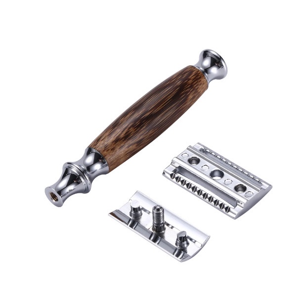 Dao Cạo Râu Nam Cán Gỗ Tự Nhiên ONGTRE, Cao Cấp, Quà Tặng Doanh Nhân, Sinh nhật, Quà Tặng Bạn Trai, Tặng Kèm Lưỡi Cạo