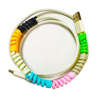 GY9 Đa Năng Dòng Dữ Liệu Silicon Bảo Vệ Tay Dây Màu Xoắn Ốc Chắc Chắn Bền Chống Vỡ 9