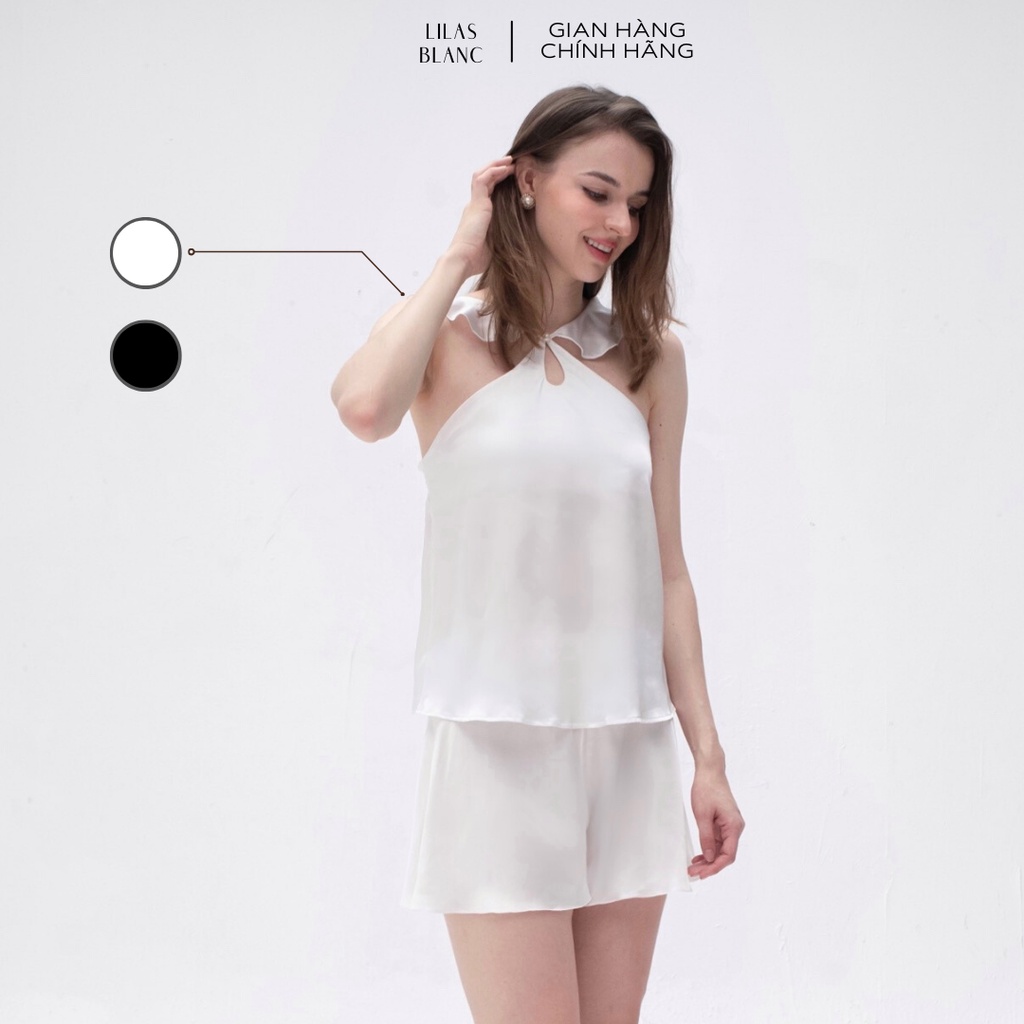 Bộ Pyjamas Nữ Mặc Nhà Chất Liệu Lụa Nhiều Màu