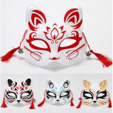 Mask fox_cosplay) Mặt nạ hoá trang mèo vẽ Mặt Nạ Mèo Thần Tài Mặt ...