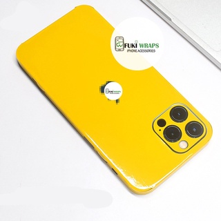 Miếng Dán Skin Mặt lưng Glossy Bumblebee Vàng Full Viền Dành cho 15 pro max 14 pro max 13 pro max 12 pro max 11 pro max