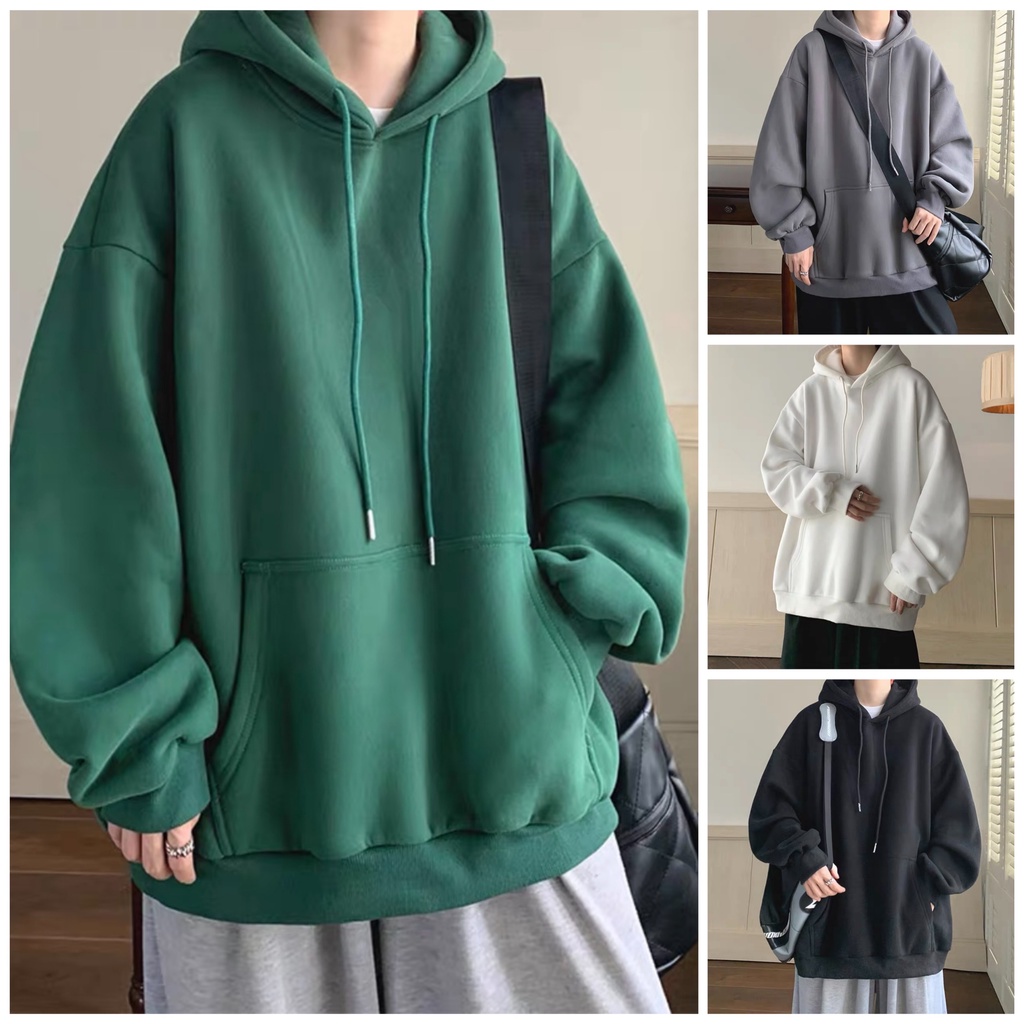 Áo Hoodie Trơn Basic Nam Nữ Unisex Form Rộng Mặc Cực đẹp Chất Nỉ Cotton Hàn Cao Cấp Hợp Mọi 8101