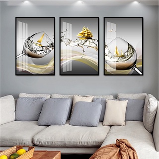 Tranh Treo Tường Ly Rượu - Tranh Nghệ Thuật Treo Phòng Ăn, Phòng Khách, Hành Lang Laminate Tráng Gương