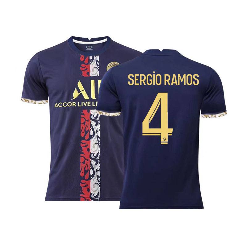 SY3 Áo Bóng Đá Sân Nhà Cho Nam 2022-2023 with Messi, Neymar, Mbappe &amp; Ramos Designs - Plus Size