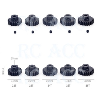 Metal Pinion Motor Gear 5mm 11T 13T 15T 17T 19T 21T 25T 27T 30T for 1/8 RC Car